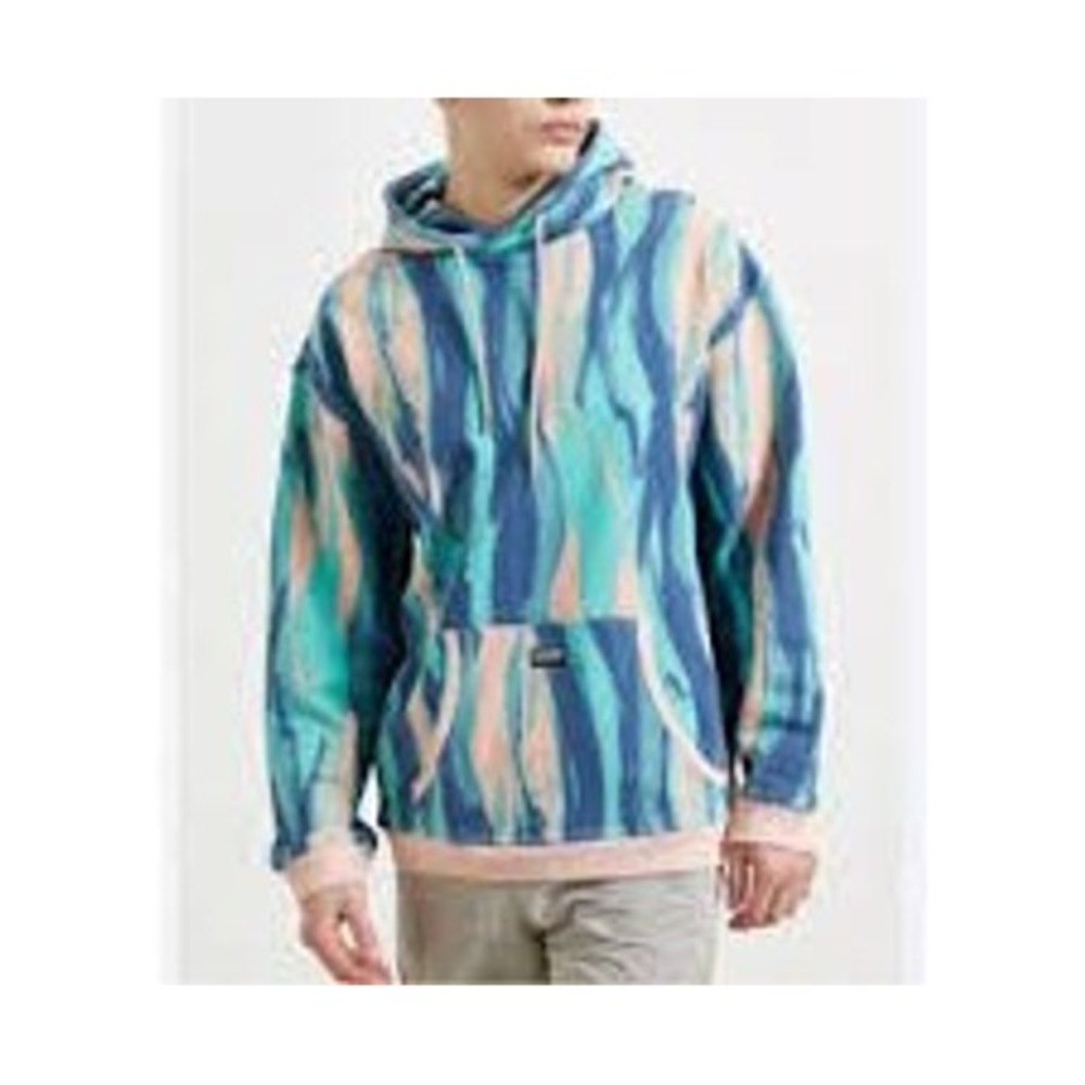 Adidas Hoodie Sweatshirt‎ Medium Medium Brushstroke Wave Graphic Pullover Unisex